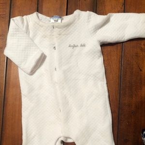 Jacadi White Quilted Onesie 6 Months